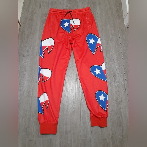 HBK Shawn Michael's Chalk Line 1997 Royal Rumble Retro Track Pants sz L - Picture 2 of 7